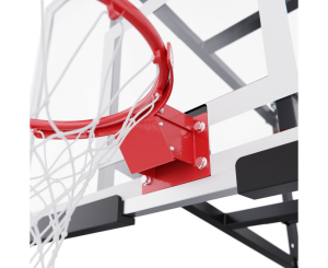 Баскетбольный щит DFC со съёмным регулятором высоты, стекло 6 мм, 120 х 80 см