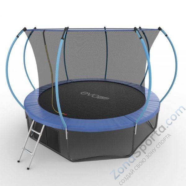 Батут Evo Jump Internal 12ft (Blue) с нижней сетью