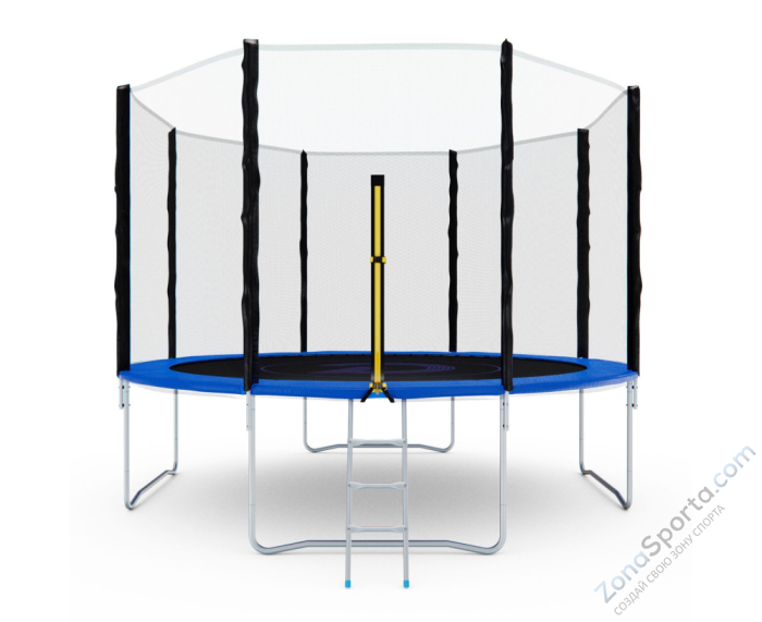 Батут с сеткой DFC Pelpo 12ft с лестницей, Blue