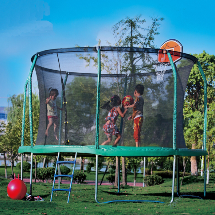 Батут с защитной сеткой Perfetto Sport 12 Dynamics диаметр 3,7 м