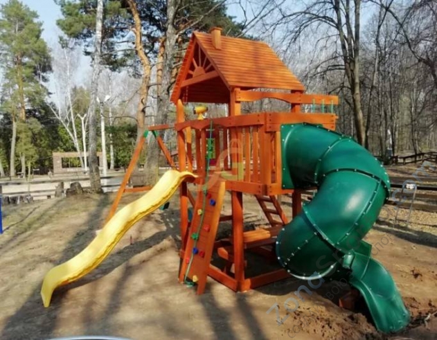 Деревянная детская площадка для дачи Igragrad Шато с трубой (Дерево)