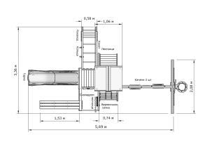 Детская игровая площадка IgraGrad X2