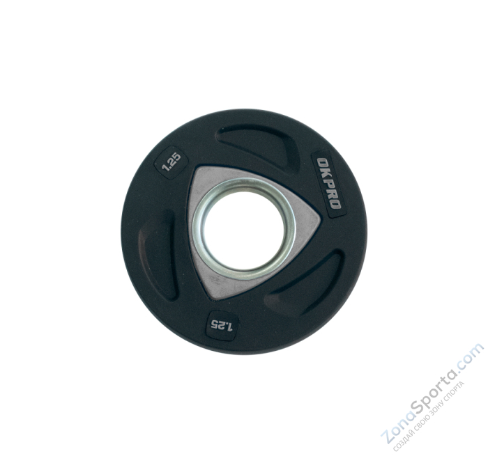 Диск олимпийский полиуретановый 1,25 кг OKPRO OK2037A-125-G