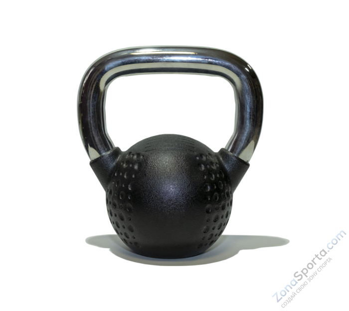 Гиря 8 кг с хромированной ручкой полиуретановая (CPU) Original FitTools