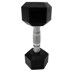 Набор гексагональных обрезиненных гантелей Bronze Gym 2,5-25 кг - 10 пар, шаг 2,5 кг