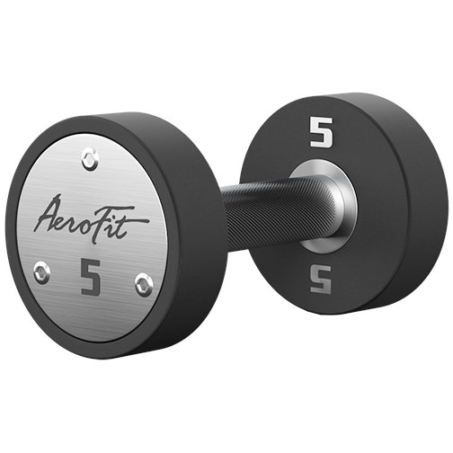 Набор полиуретановых гантелей AeroFit, 2,5-25 кг, 10 пар, шаг 2,5 кг