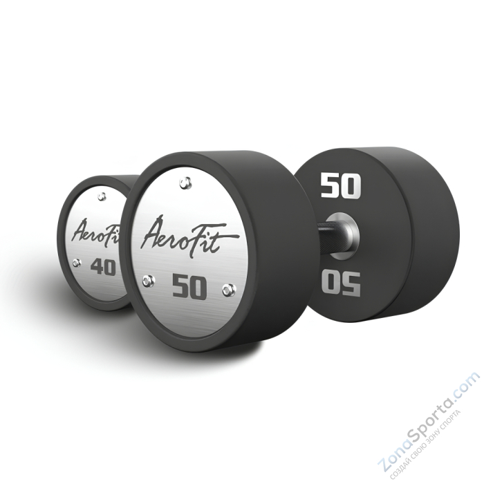 Набор полиуретановых гантелей AeroFit, 40-50 кг, 5 пар, шаг 2,5 кг