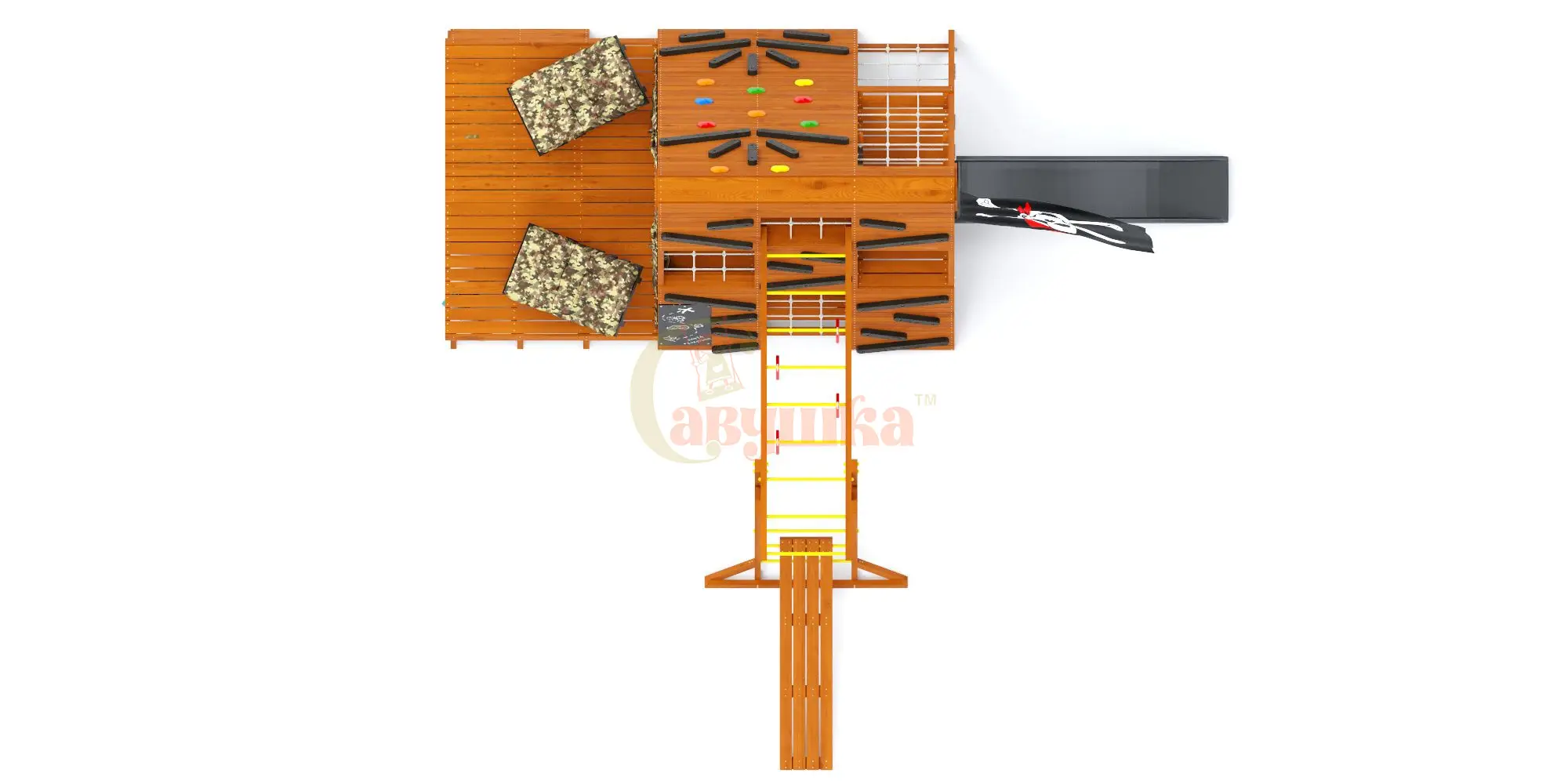 Спортивный домик Савушка База-5 (Милитари) с креслами