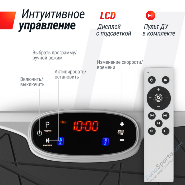 Виброплатформа Unix Fit Edge 2D Grey