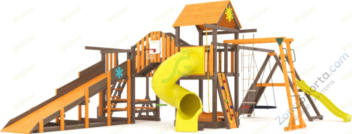 Всесезонная площадка IgraGrad С Мостик 2 с трубой SF