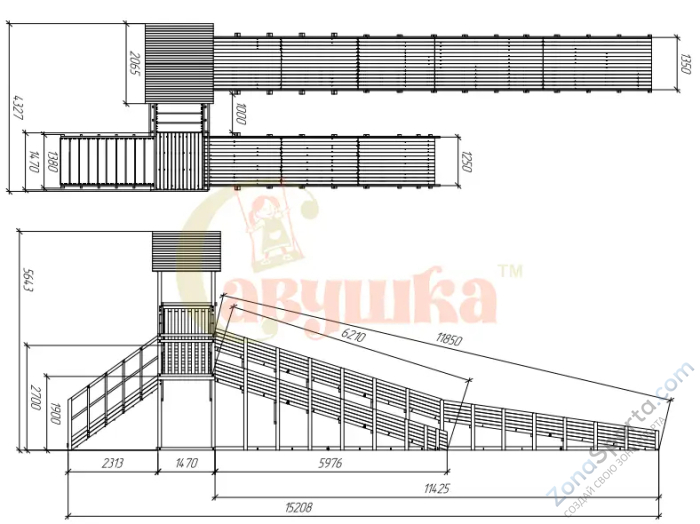 Зимняя горка Савушка Зима Wood 9/2